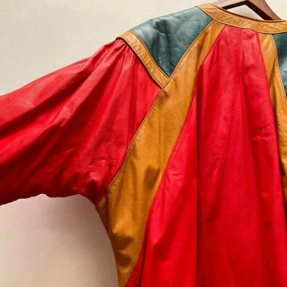 Vintage - Dolman 80’s Oversized Leather Bomber Jacket - Picture 13 of 13